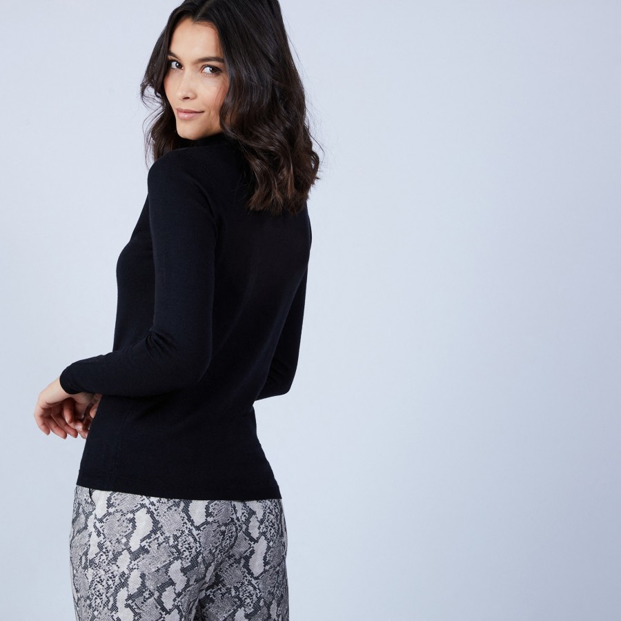 Pull col roulé en laine mérinos - Beha
