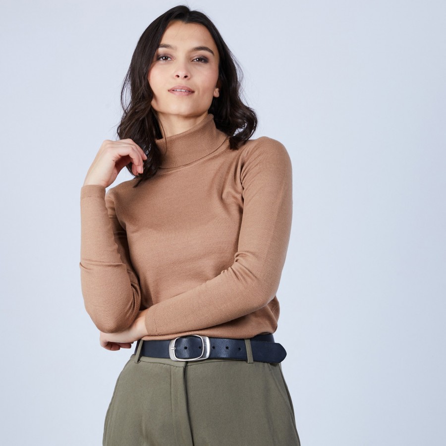 Pull col roulé en laine mérinos - Beha