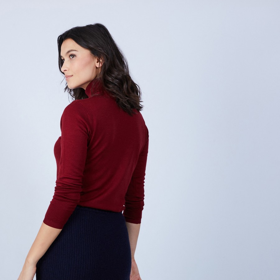 Roll-neck jumper in merino wool - Beha