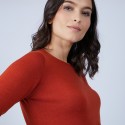 Pull col rond en laine mérinos - Berenice 6682 tomette - 46 Marron clair