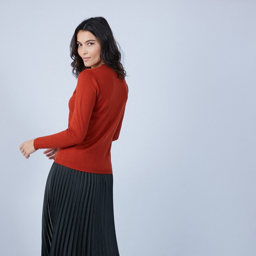 Round-neck jumper in merino wool - Berenice