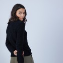 Pull col V en soie & laine velours - Bobby 6610 noir - 01 Noir