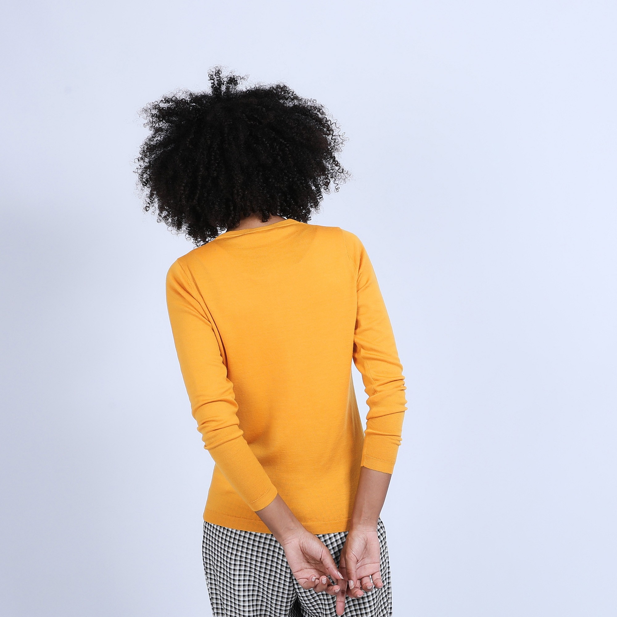 Gilet en laine mérinos - Belita 6660 cannelle - 89 Moutarde