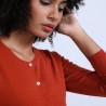 Gilet en laine mérinos - Belita 6682 tomette - 46 Marron clair