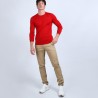 Pull col rond en laine et soie - Barsam 6681 rouge - 52 rouge corrigé
