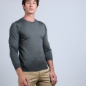 Pull col rond en laine et soie - Barsam