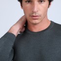 Pull col rond en laine et soie - Barsam