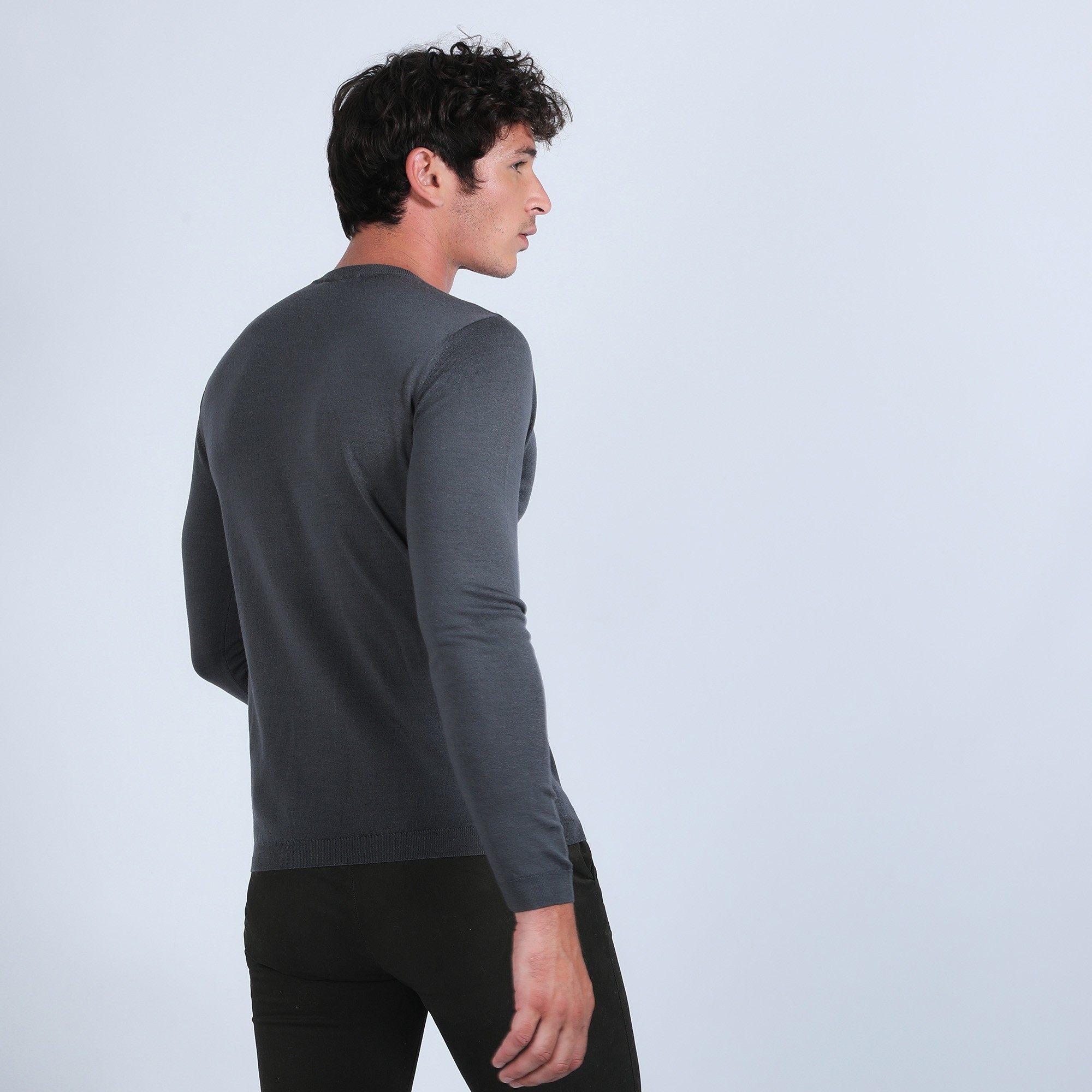 Pull col V en laine mérinos - Badyss