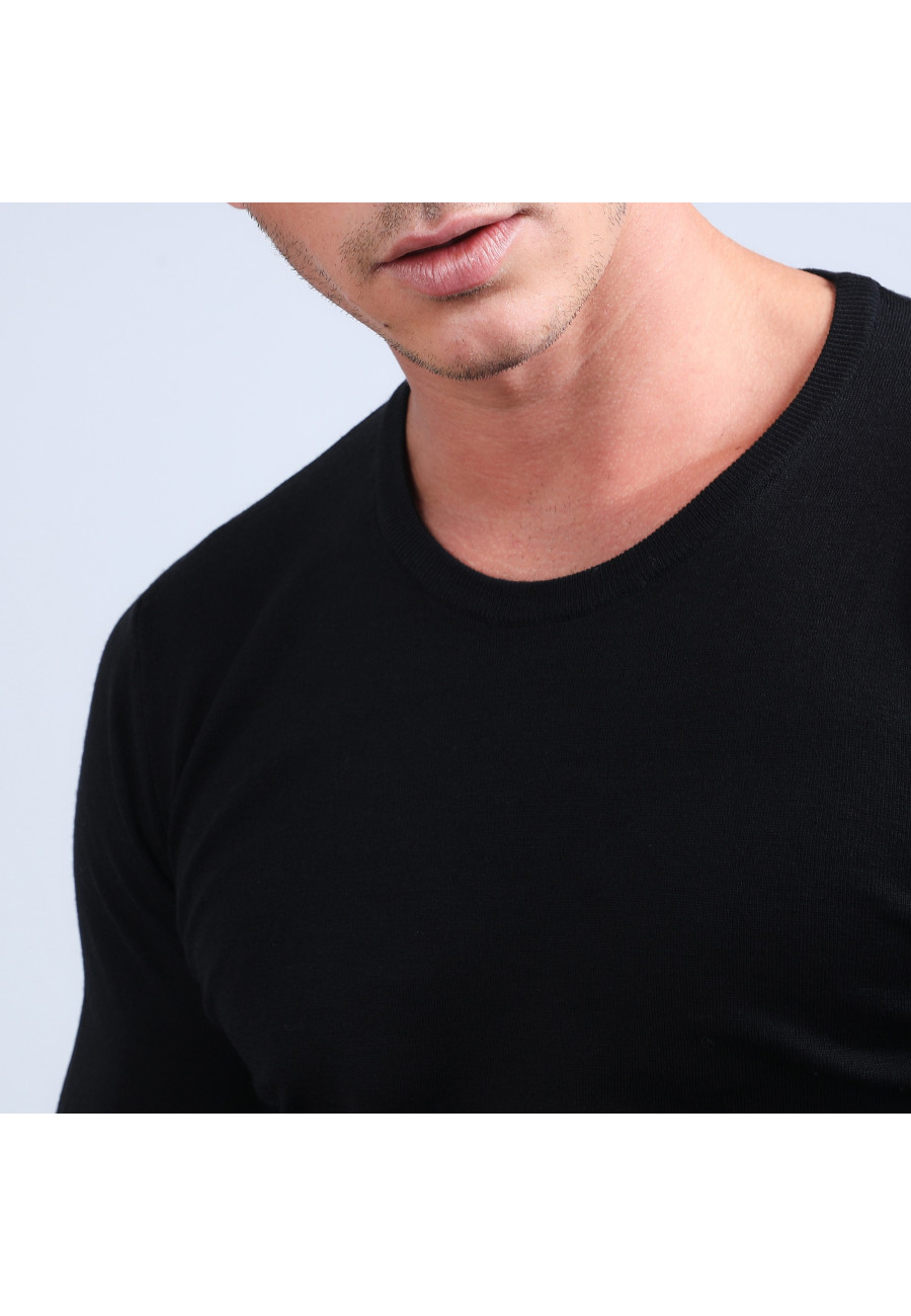 V-neck jumper in merino wool - Eddie