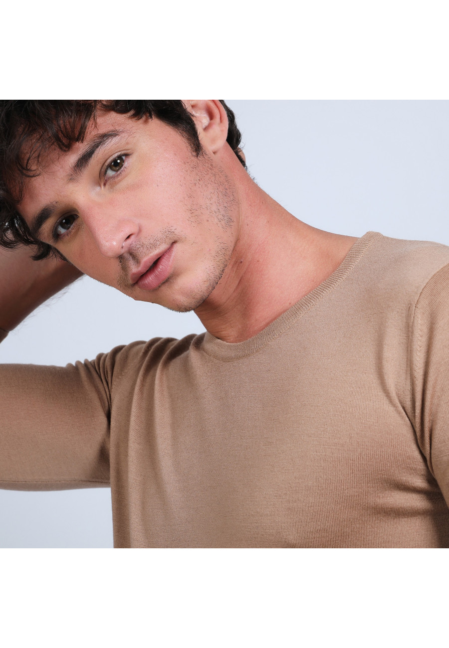 V-neck jumper in merino wool - Eddie