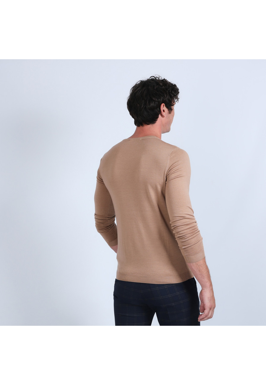 Suéter de lã merino com gola redonda - Eddie