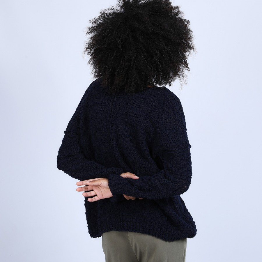 Suéter oversized com decote em V - Sari