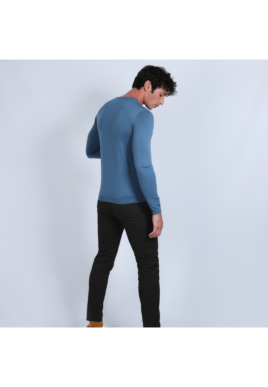 Pull col rond en laine mérinos - Eddie