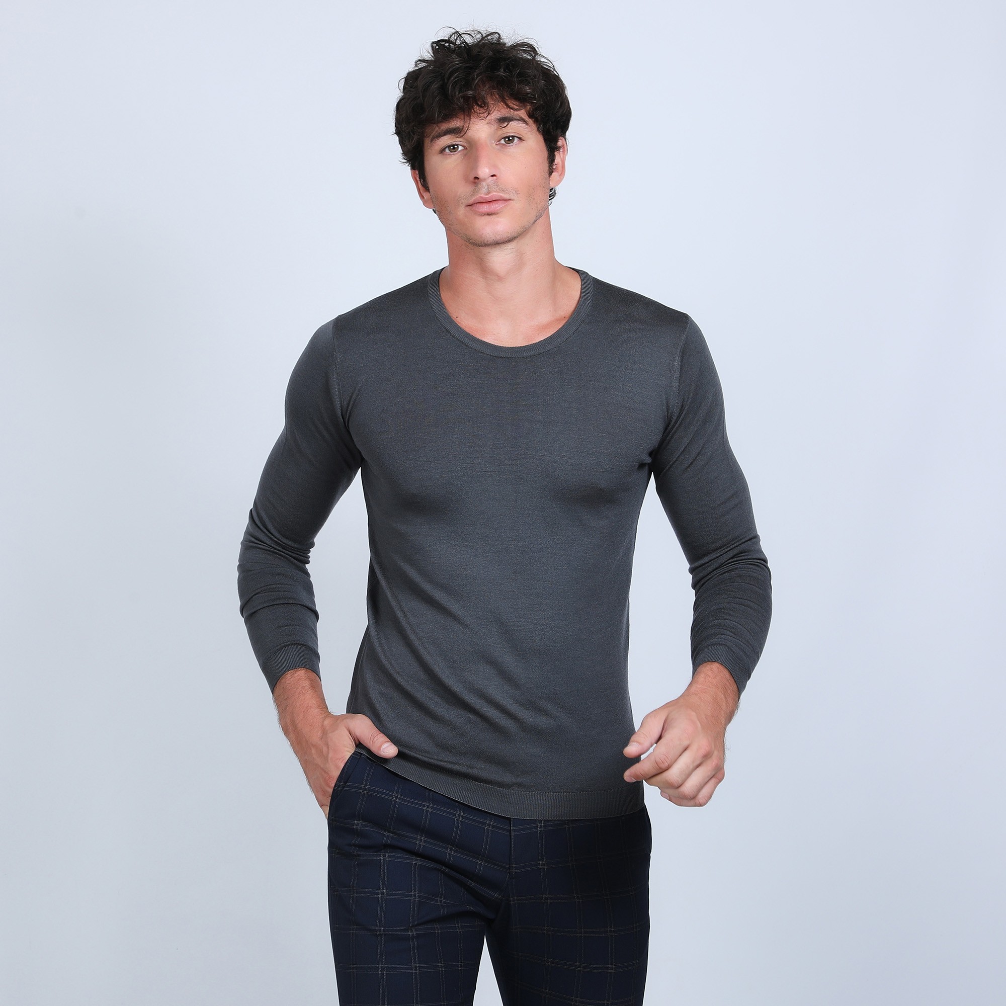 Pull col rond en laine mérinos - Bardem
