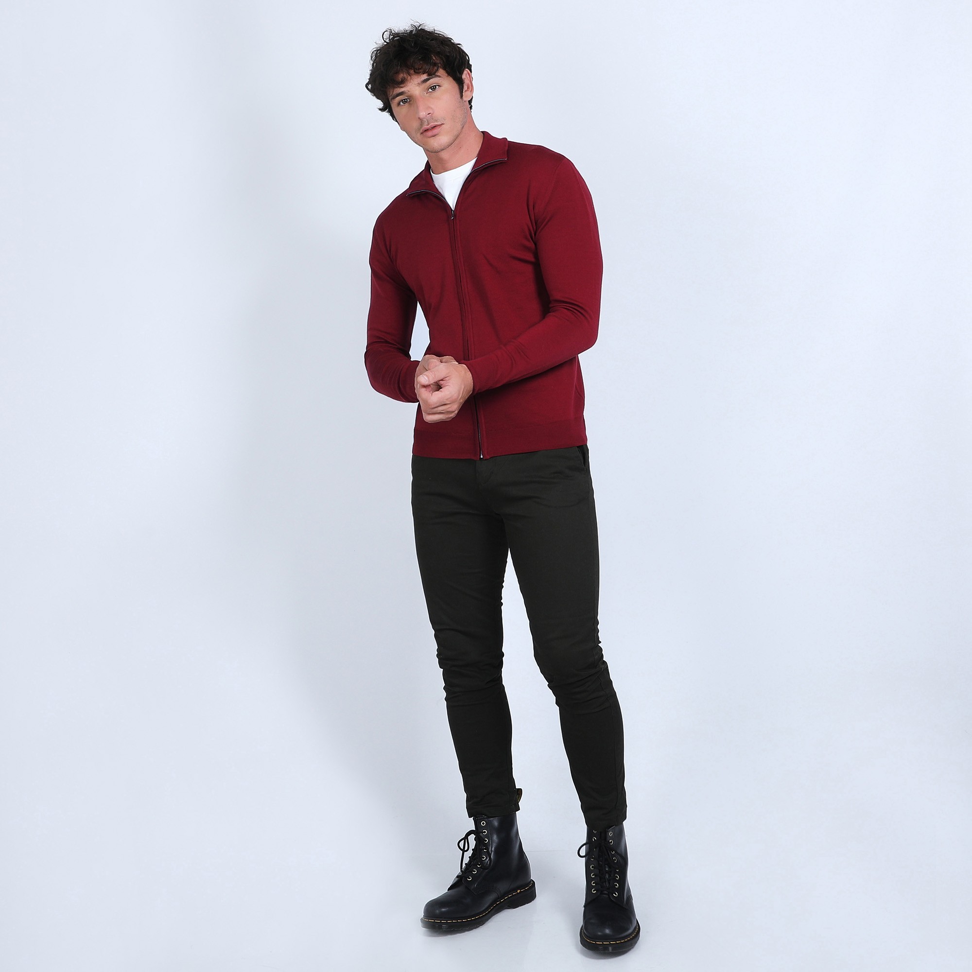 Gilet zippé en laine mérinos - Bastian