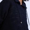 Pull oversize à lacet - Semya 6640 marine - 05 Bleu marine