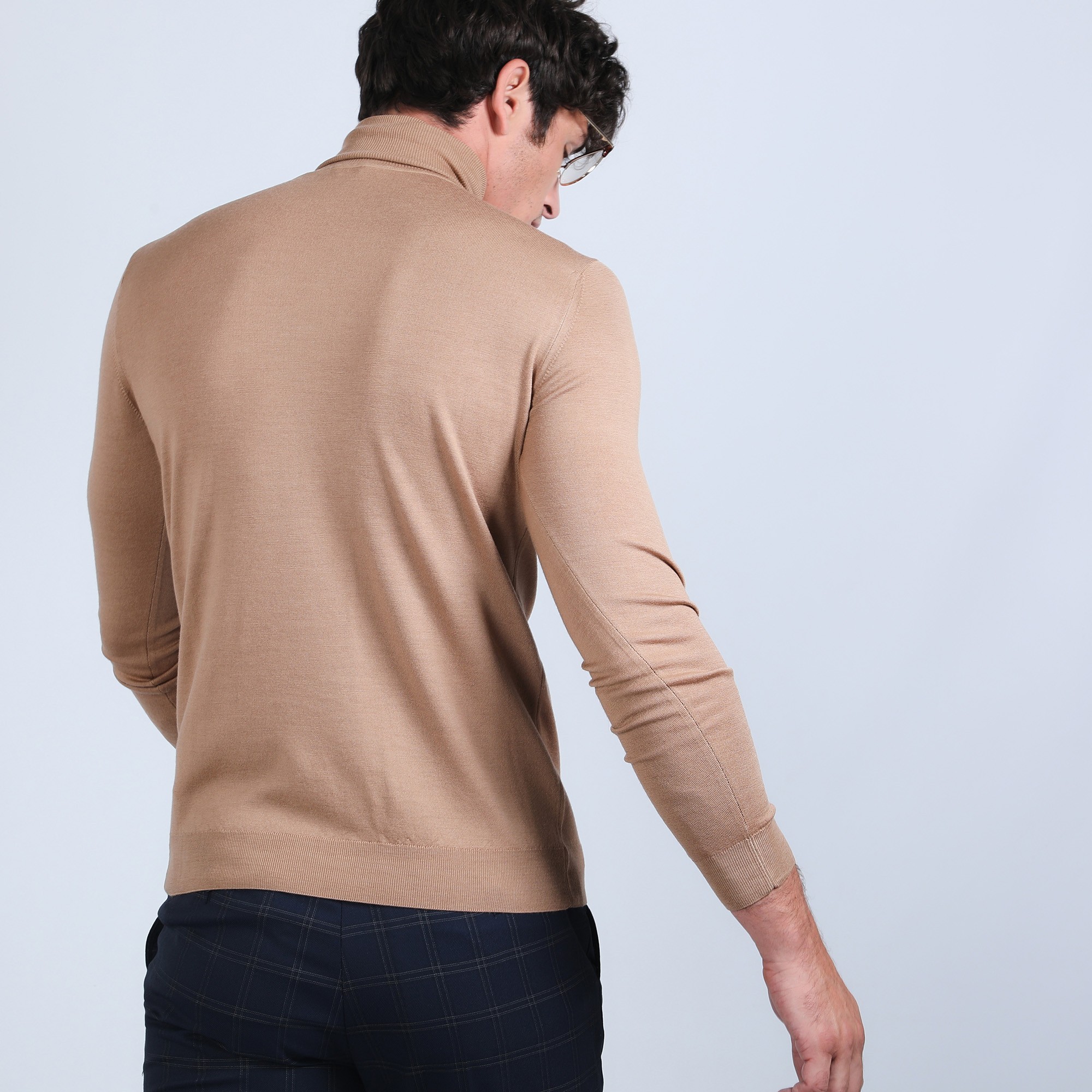 Pull col roulé en laine mérinos - Berry 6630 camel - 88 camel