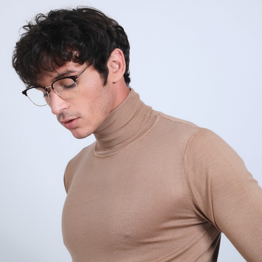 Pull col roulé en laine mérinos - Enzo