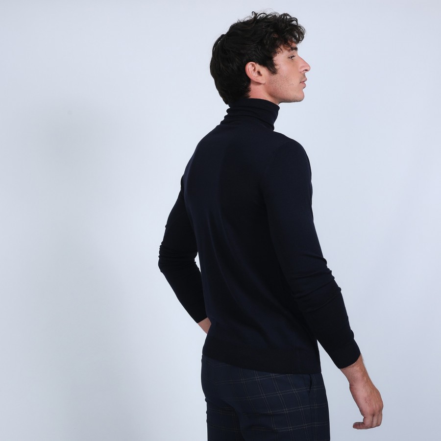 Roll-neck jumper in merino wool - Enzo