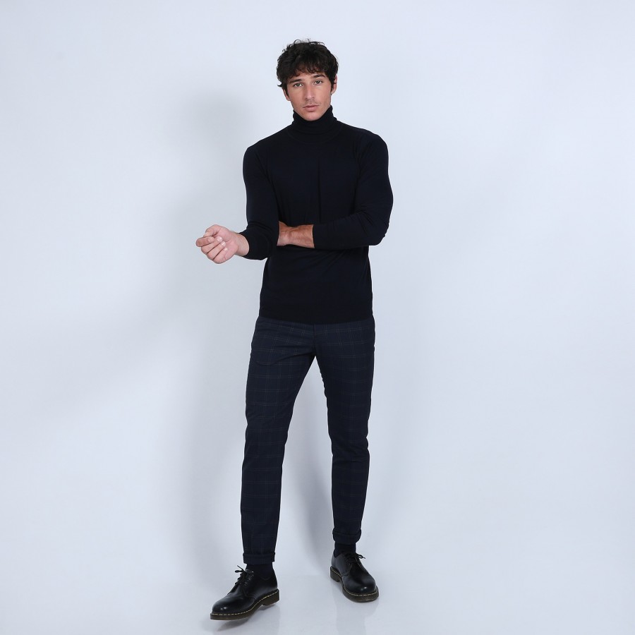 Roll-neck jumper in merino wool - Enzo