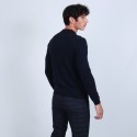 Pull col polo en cachemire - Billy 6640 marine - 05 bleu marine