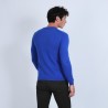 Pull col rond en cachemire - Benoit 6645 bleu dur - 48 bleu roi