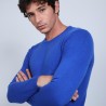 Pull col rond en cachemire - Benoit 6645 bleu dur - 48 bleu roi
