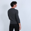 Pull col rond en cachemire - Benoit 6611 gris anthracite - 10 gris foncé