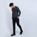 Pull col rond en cachemire - Benoit 6611 gris anthracite - 10 gris foncé