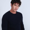 Pull col rond en cachemire - Benoit 6640 marine - 05 bleu marine