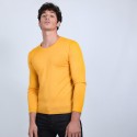Pull col rond en laine mérinos - Bardem 6660 cannelle - 89 moutarde