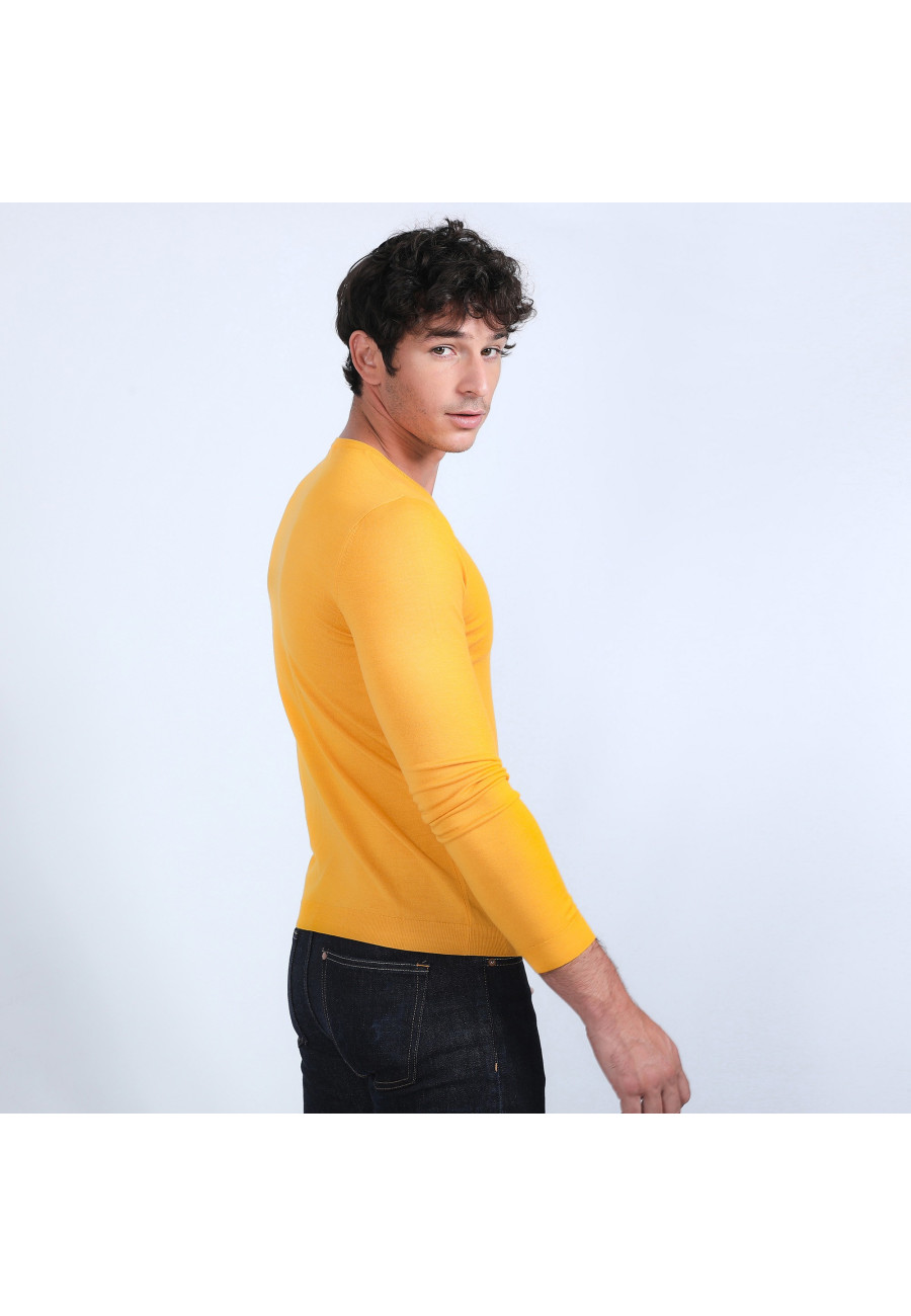 V-neck jumper in merino wool - Eddie