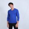 Pull col V en cachemire - Benjamin 6645 bleu dur - 