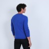 Pull col V en cachemire - Benjamin 6645 bleu dur - 