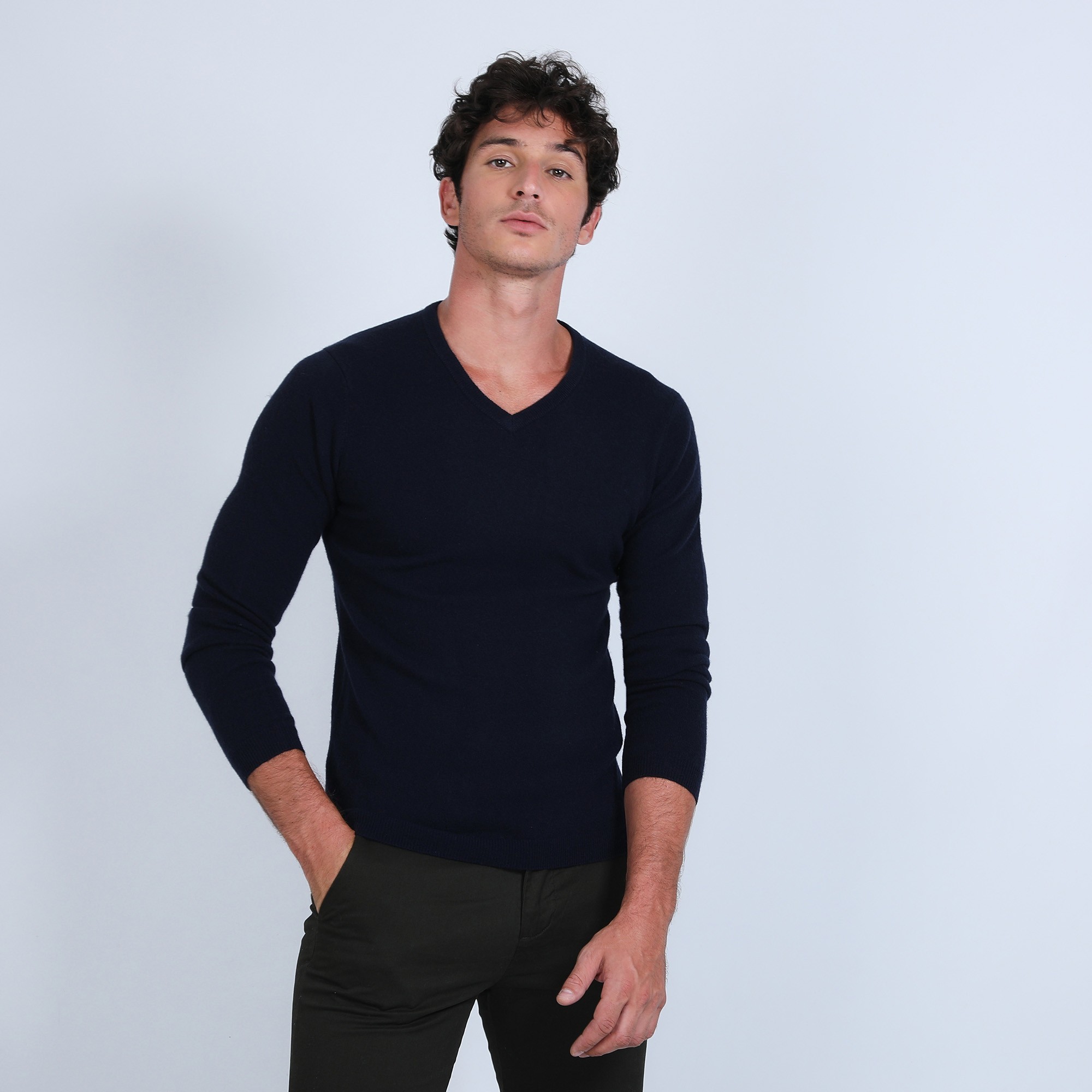 Pull col V en cachemire - Benjamin