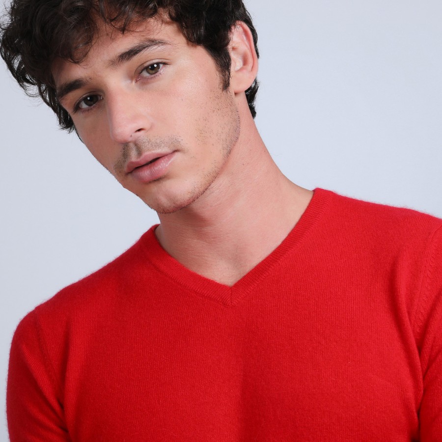 V-neck jumper in cashmere - Evann