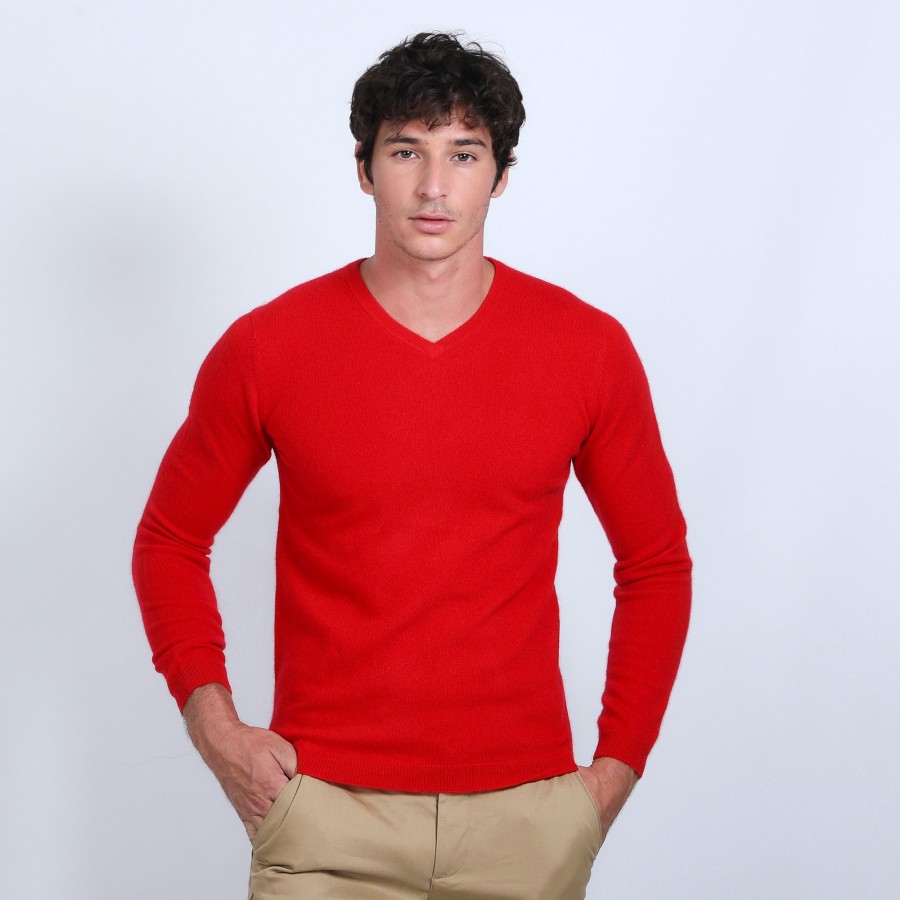 V-neck jumper in cashmere - Evann