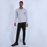 Pull col V en cachemire - Benjamin 6612 gris clair - 11 gris clair