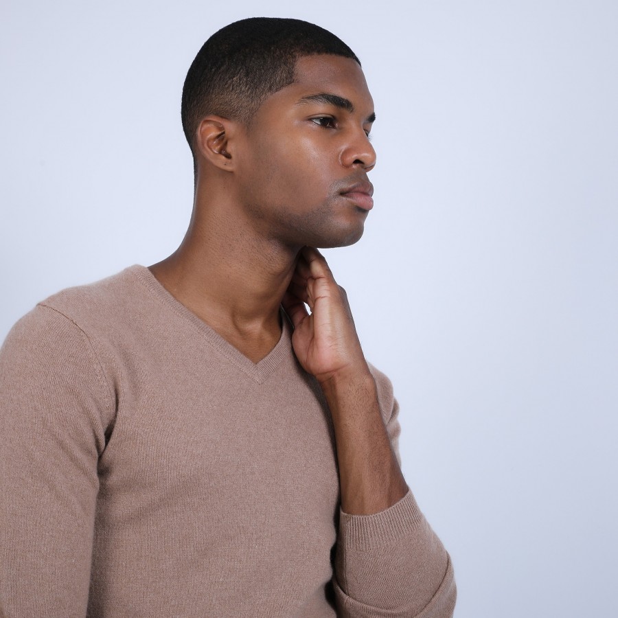 V-neck jumper in cashmere - Evann