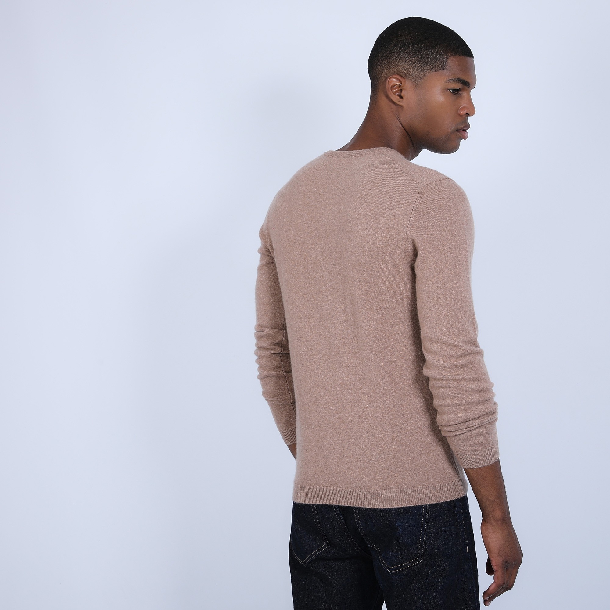 Pull col V en cachemire - Benjamin 6630 camel - 88 camel