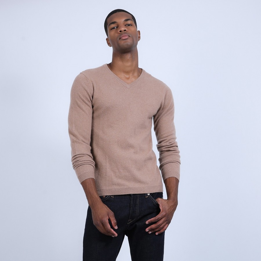 V-neck jumper in cashmere - Evann