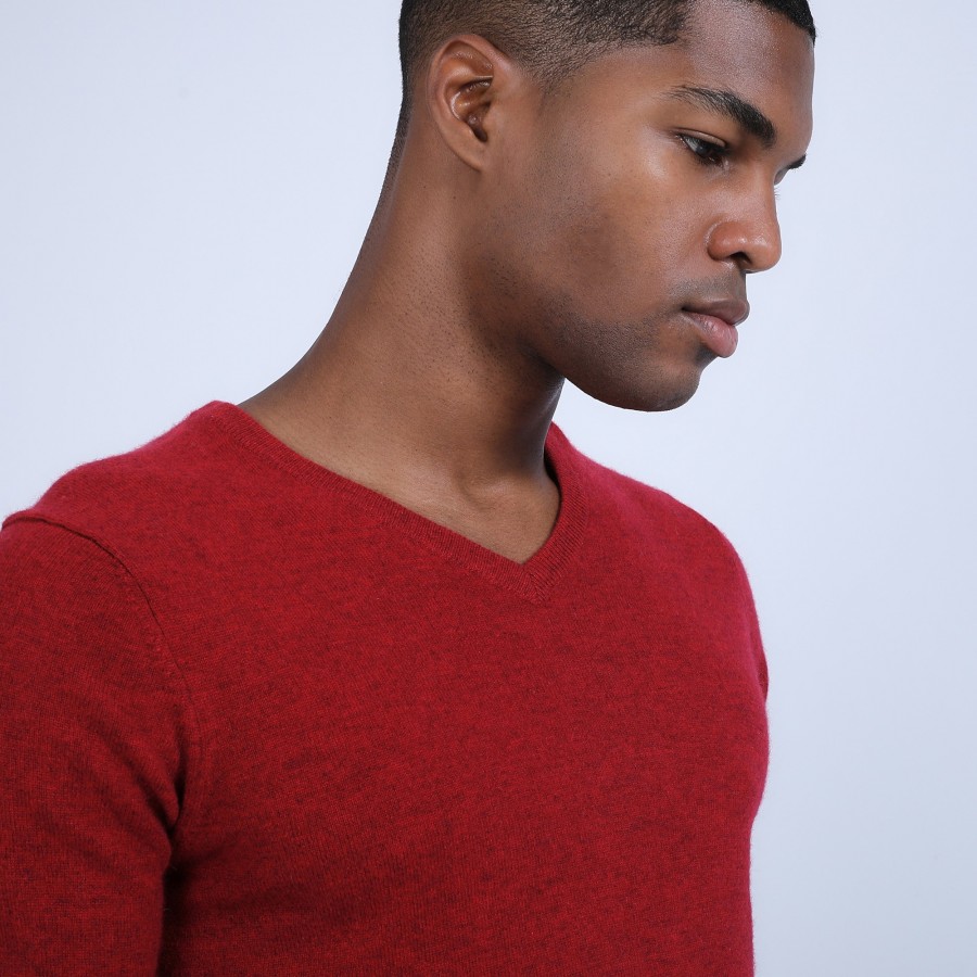 V-neck jumper in cashmere - Evann