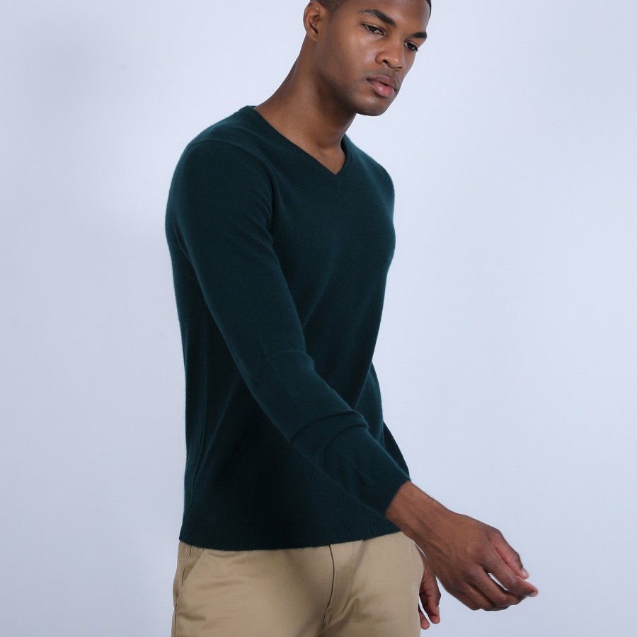 V-neck jumper in cashmere - Evann