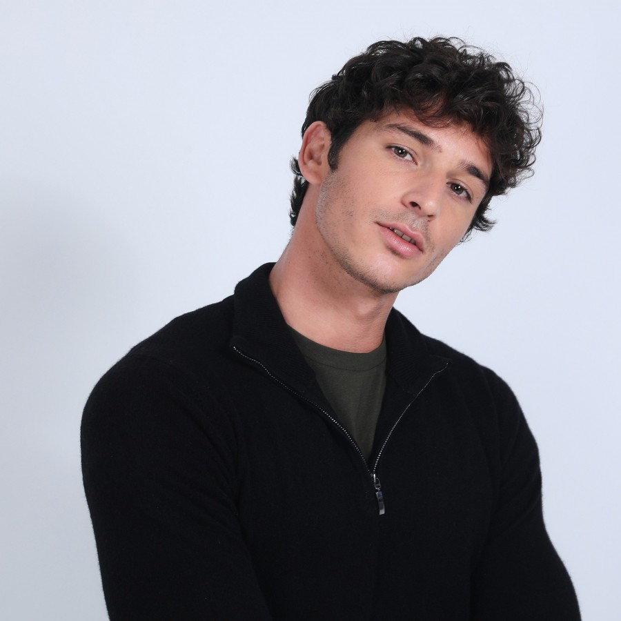 Pull col zippé en cachemire 2 fils - Emile