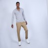 Pull col zippé en cachemire 2 fils - Blaise 6612 gris  - 11 gris clair