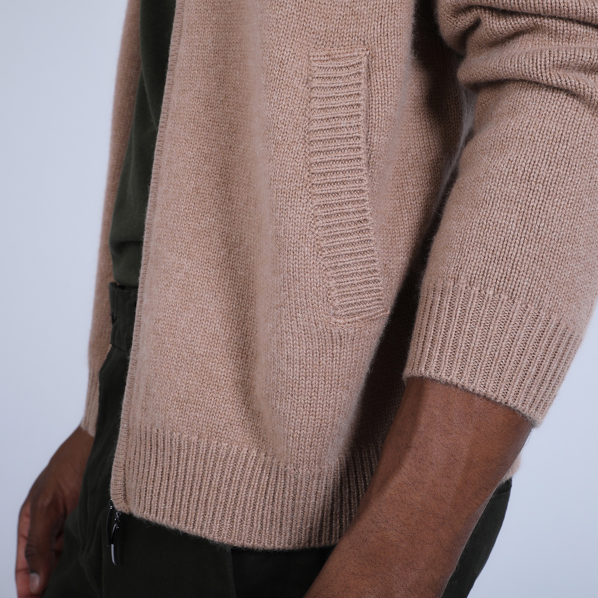 Gilet zippé en cachemire 4 fils - Balthazar 6630 camel - 88 camel