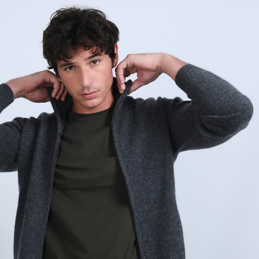 Gilet zippé cachemire 4 fils - Balthazar