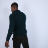 Gilet zippé en cachemire 4 fils - Balthazar 6642 emeraude - 21 vert fonce