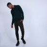 Gilet zippé en cachemire 4 fils - Balthazar 6642 emeraude - 21 vert fonce