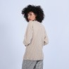 Pull col montant en laine & alpaga - Syllia 6620 greige - 13 Beige moyen